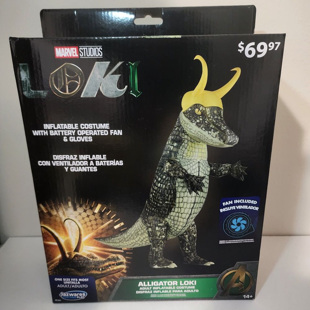 14+ Alligator Loki Adult Inflatable Costume New